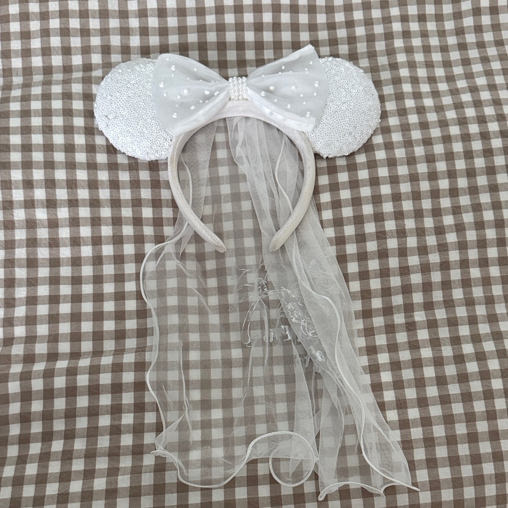 Cinderella Bride Minnie Mouse Ears Headband